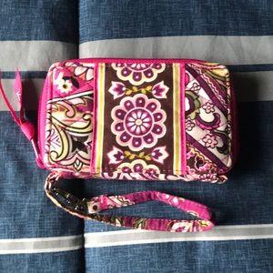 Vera Bradley wristlet-wallet-phone holder.